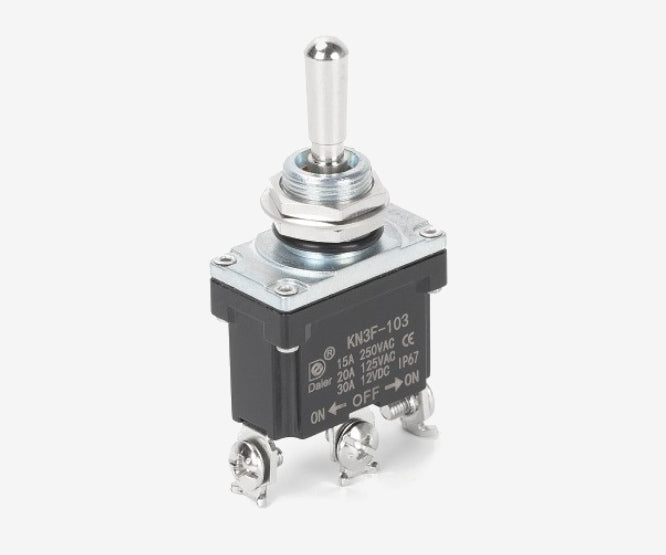 Toggle Switch Spdt Mom On Off Mom On 30 A 12 Vdc Screw Terminal Kn3 F 123