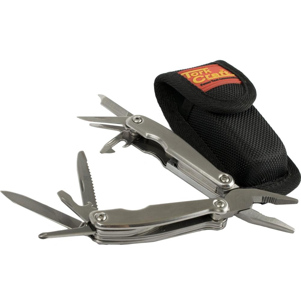 Multitool Silver Mini With Led Light With Nylon Pouch In Blister - Livestainable.co.za