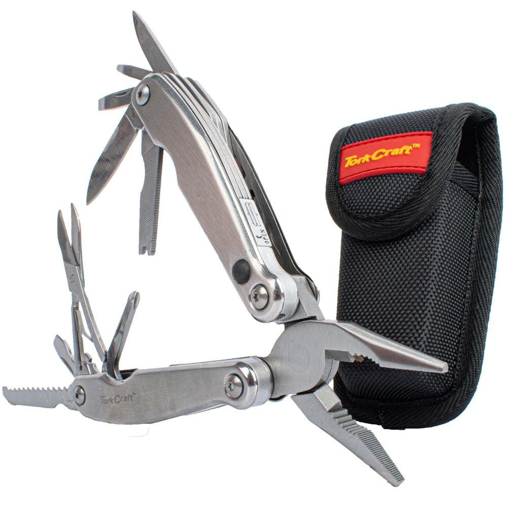 Multitool Silver With Led Light & Nylon Pouch In Blister - Livestainable.co.za