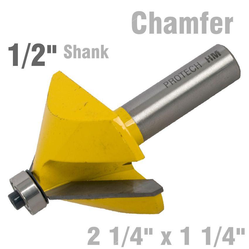 Chamfer Bit 2 1/4' X 1 1/4' 1/2' Shank - Livestainable.co.za