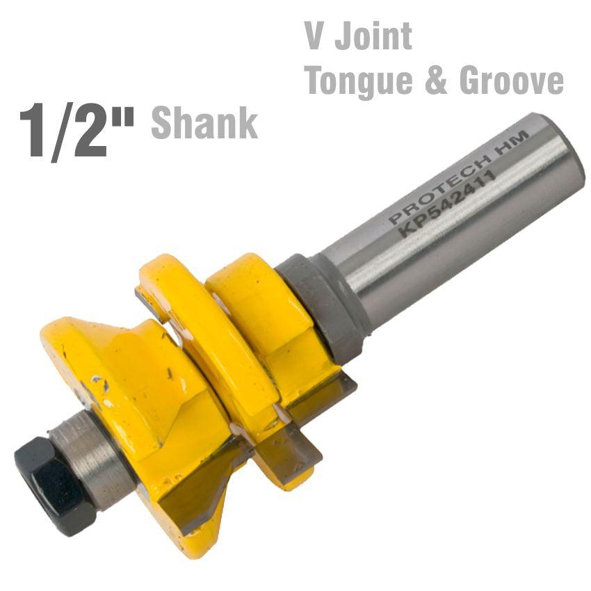 V Joint Tongue & Groove Assembly 1/2' Shank - Livestainable.co.za