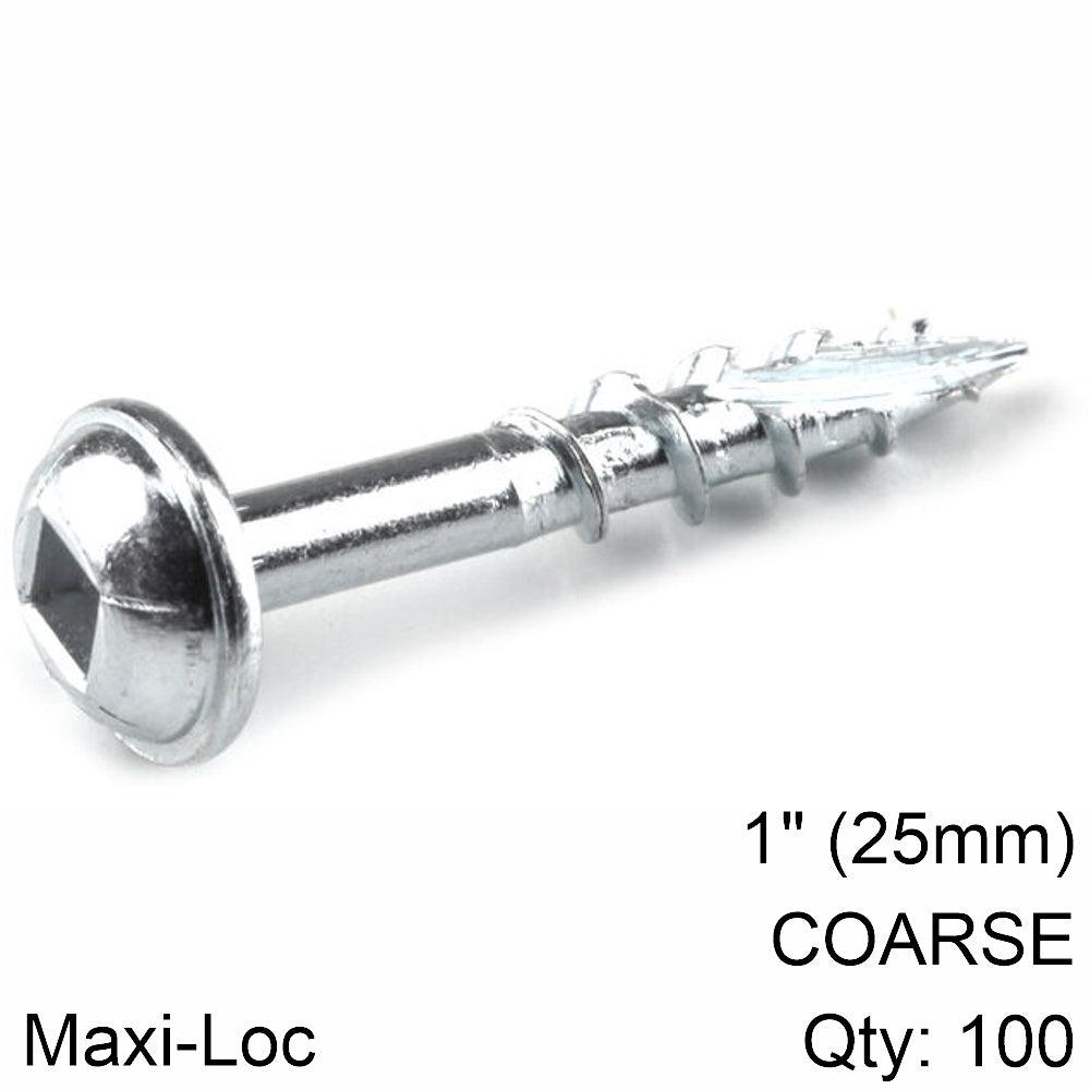 Kreg Zinc Pocket Hole Screws 25 Mm 1.00' #8 Coarse Thread Mx Loc 100 Ct - Livestainable.co.za