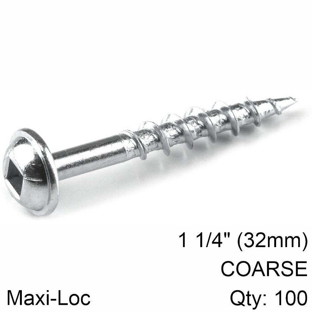 Kreg Zinc Pocket Hole Screws 32 Mm 1.25' #8 Coarse Thread Mx Loc 100 Ct - Livestainable.co.za