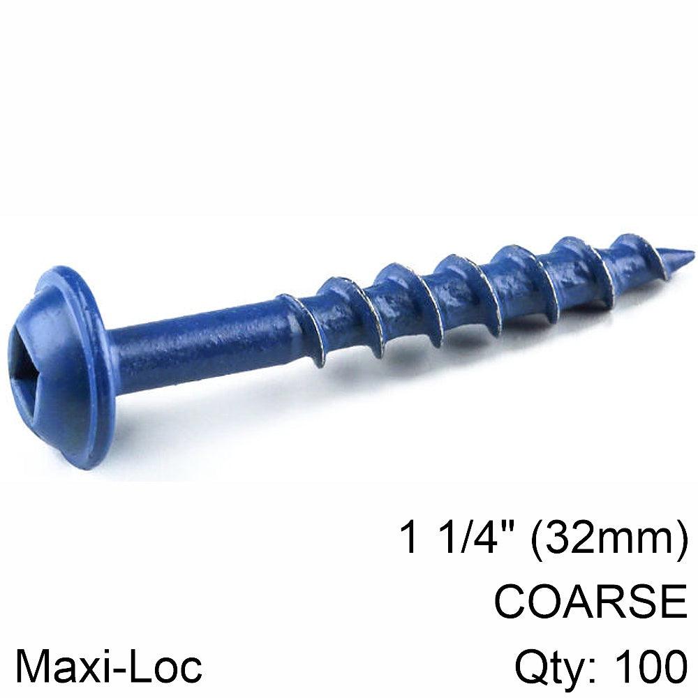 Kreg Blue Kote Pocket Hole Screws 32 Mm 1.25' #8 Coarse Thread Mx Loc 1 - Livestainable.co.za