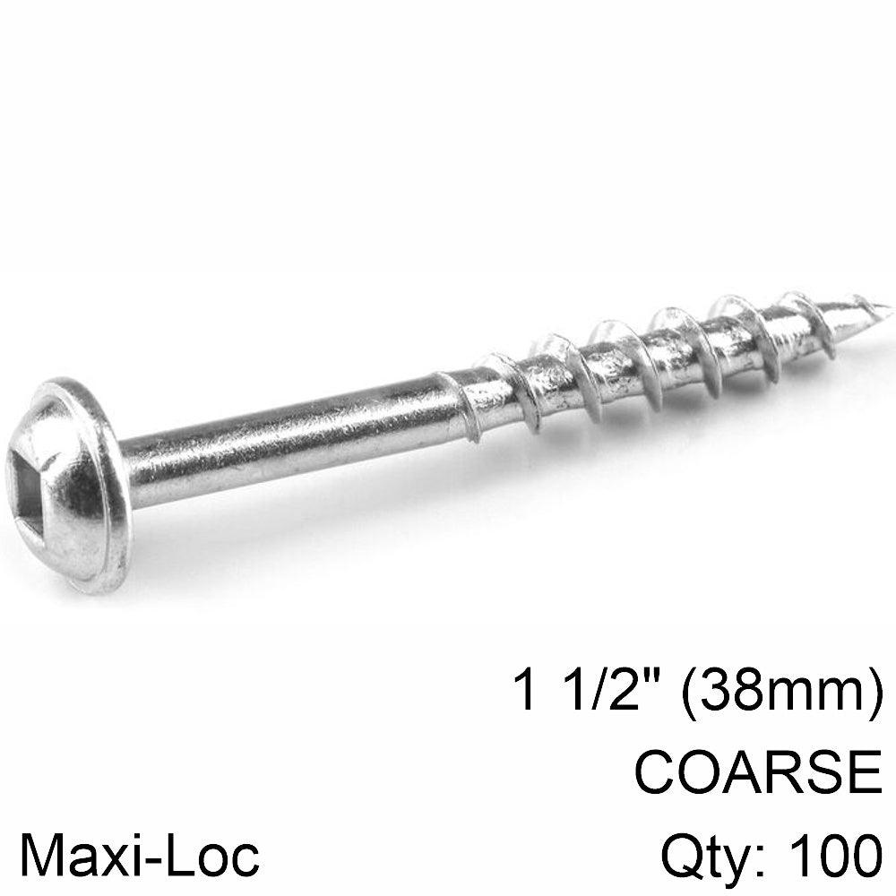 Kreg Zinc Pocket Hole Screws 38 Mm 1.50' #8 Coarse Thread Mx Loc 100 Ct - Livestainable.co.za