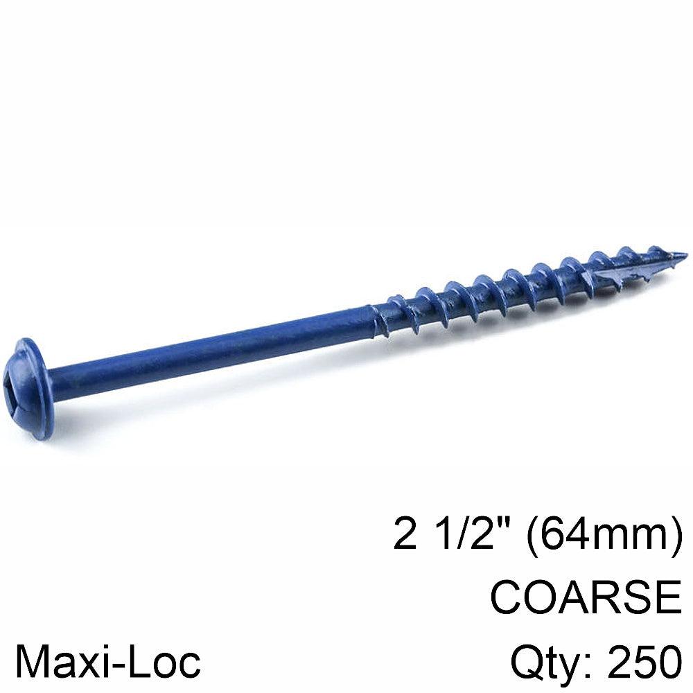 Kreg Blue Kote Pocket Hole Screws 64 Mm 2.50' #8 Coarse Thread Mx Loc 2 - Livestainable.co.za