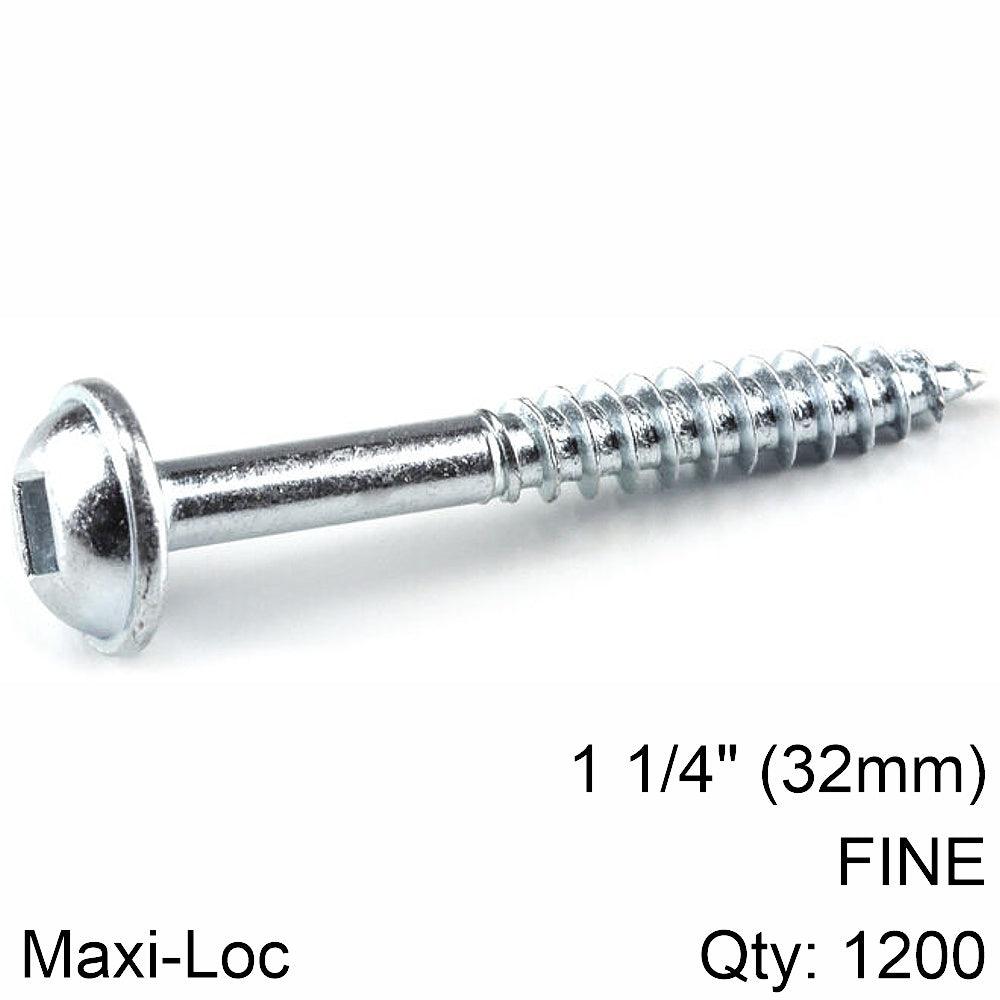 Kreg Zinc Pocket Hole Screws 32 Mm 1.25' #7 Fine Thread Mx Loc 1200 Ct - Livestainable.co.za