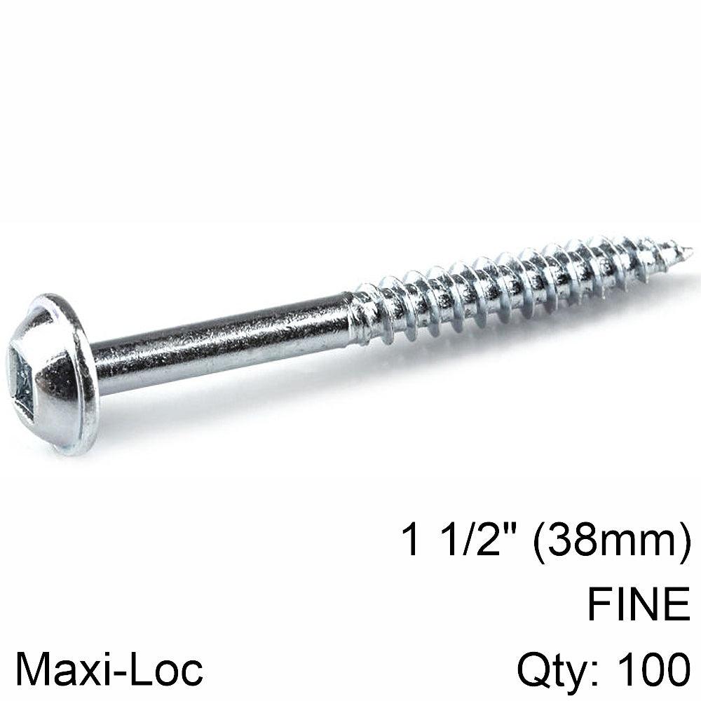 Kreg Zinc Pocket Hole Screws 38 Mm 1.50' #7 Fine Thread Mx Loc 100 Ct - Livestainable.co.za