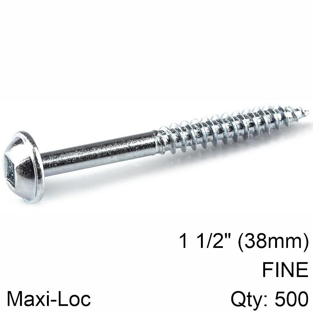 Kreg Zinc Pocket Hole Screws 38 Mm 1.50' #7 Fine Thread Mx Loc 500 Ct - Livestainable.co.za