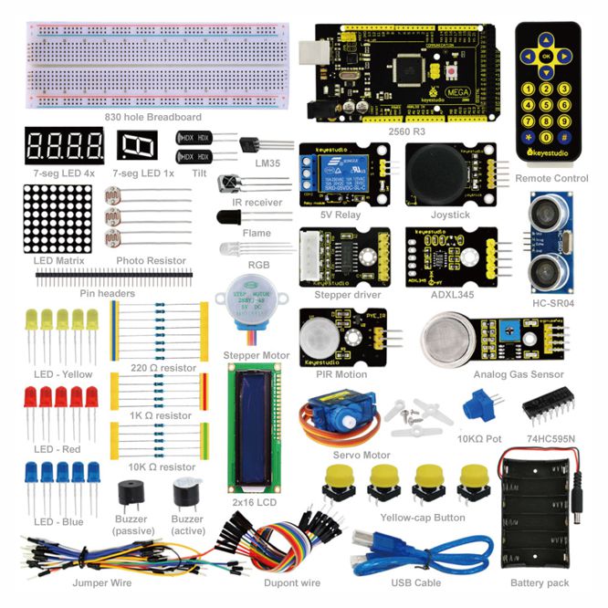 Advanced Arduino Mega 2560 R3 Starter Kit Ks0076