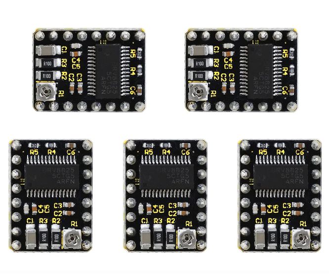 Drv8825 Stepper Motor Driver 5 Pcs 8 45 V 1.5 A Ks0379 5 P