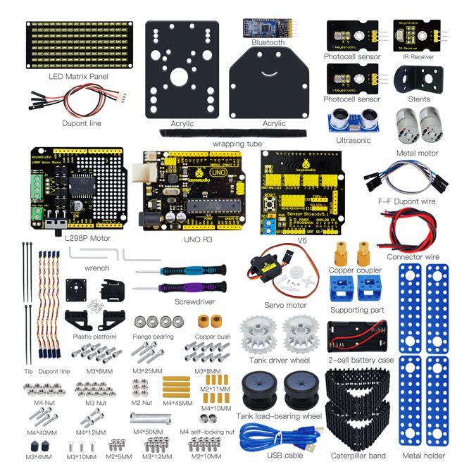 Mini Tank Robot Kit V2.0 Ks0428 - Livestainable.co.za