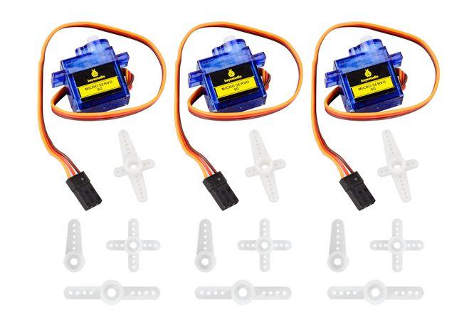 3 Pcs Mini Sg90 9 G 90 Deg Servo Motor Blue Ks0326 - Livestainable.co.za