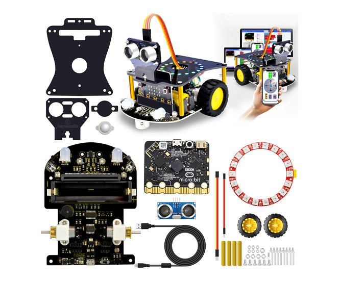 Mini Smart Robot Car Kit V2 With Micro:Bit Main Board Ks4019