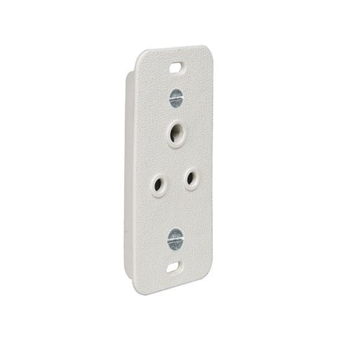 Lss Socket + Cradle 100 X50 Sgl 6 A Pvc White Vertical L0642 Wh