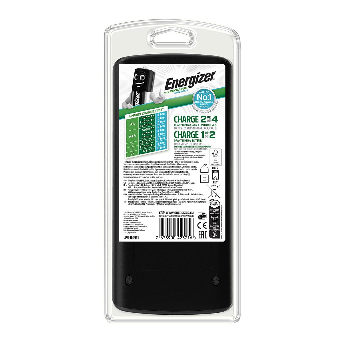 Energizer Battery Charger Universal - Livestainable.co.za