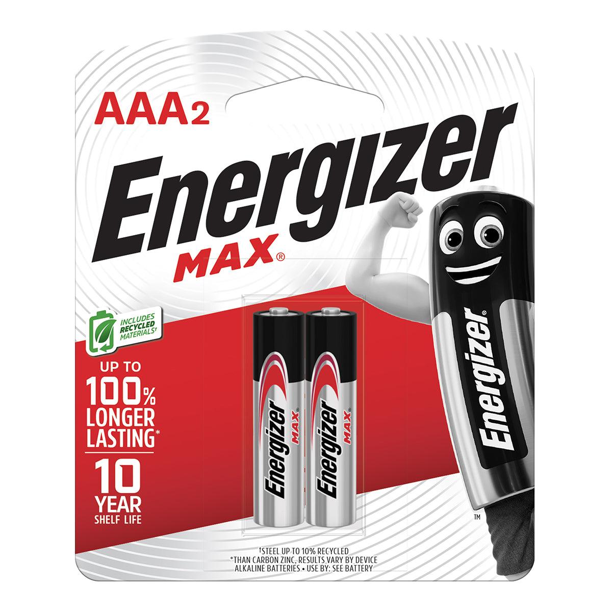 Energizer Battery Max Aaa 2 Pack - Livestainable.co.za