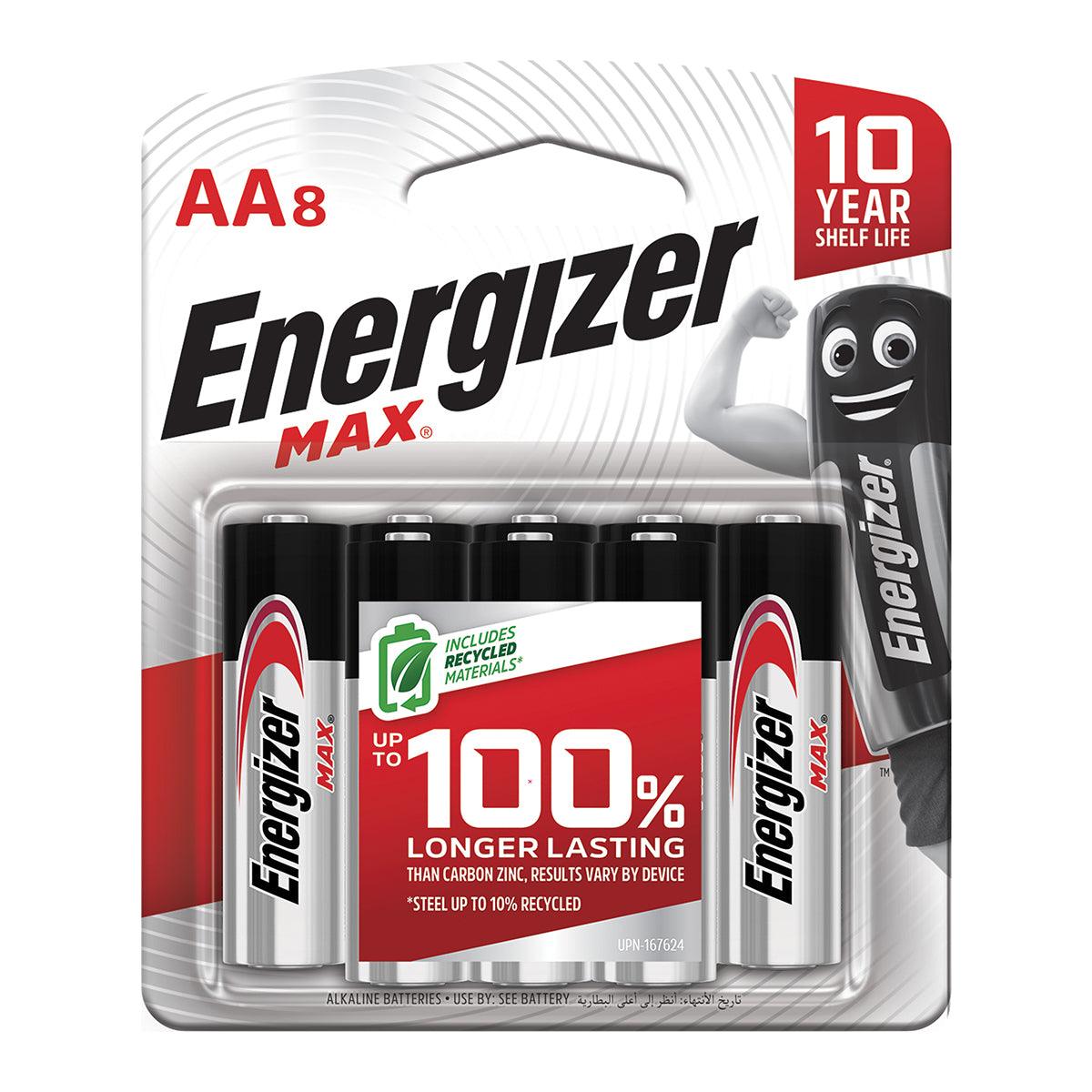 Energizer Battery Max Aa 8 Pack - Livestainable.co.za