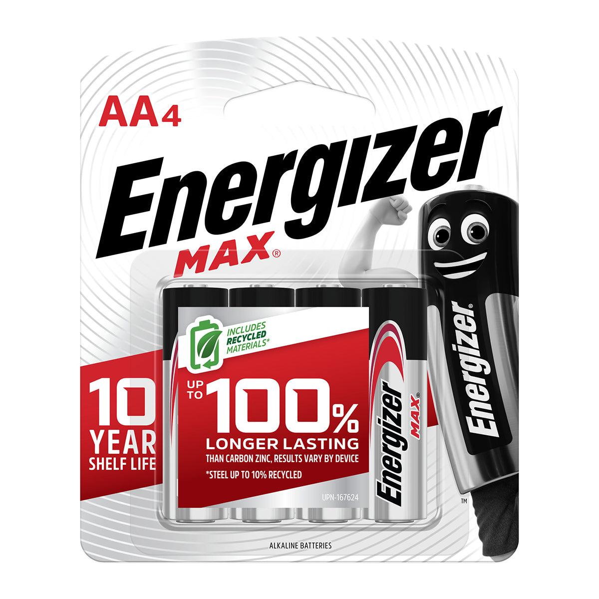 Energizer Battery Max Aa 4 Pack - Livestainable.co.za