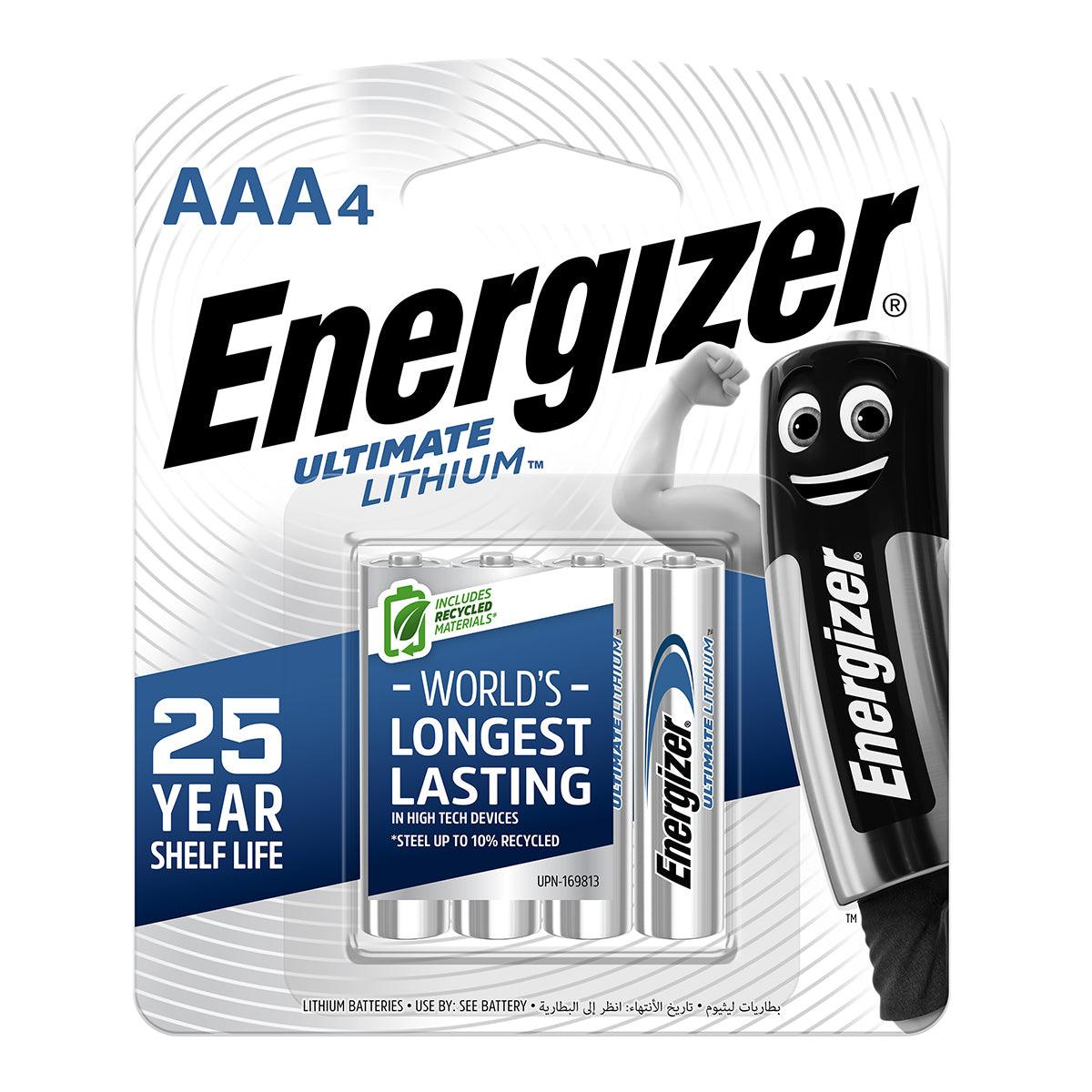 Energizer Battery Ultimate Lithium Aaa 4 Pack - Livestainable.co.za