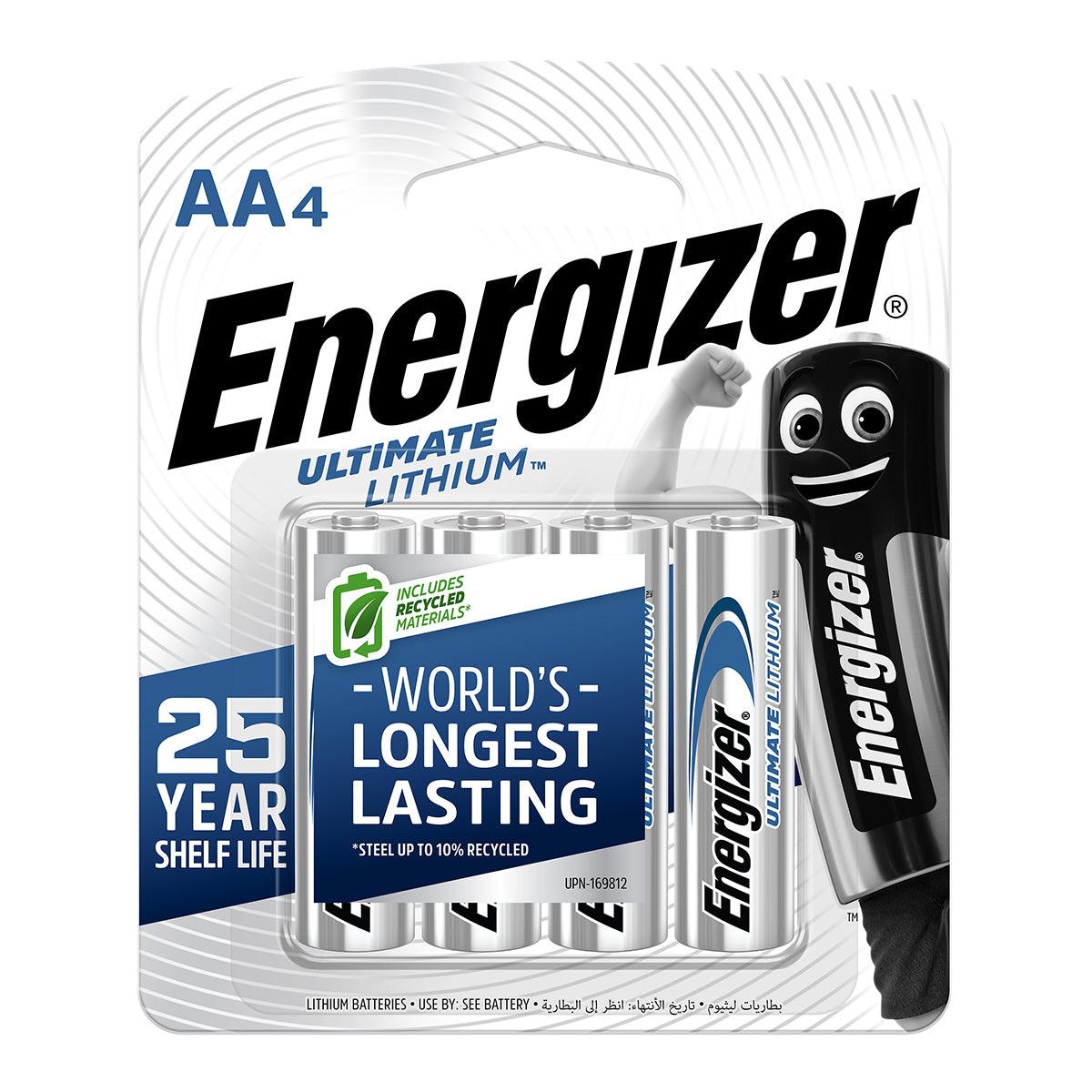 Energizer Battery Ultimate Lithium Aa 4 Pack - Livestainable.co.za