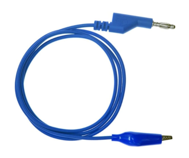 Lead Banana Plug Croc Clip Blue Lead 92 Cm L4139 X1 Blue