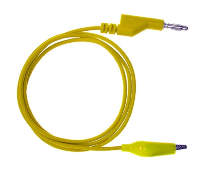 Lead Banana Plug Croc Clip Yellow L4139 X1 Yellow