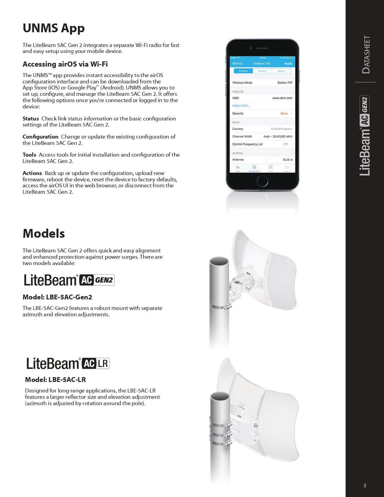 Airmax Litebeam GEN2 5GHZ 23DBI AC