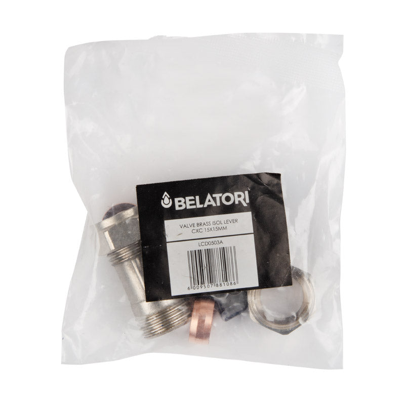 Valve Brass Isol Lever Cxc 15 X15 Mm