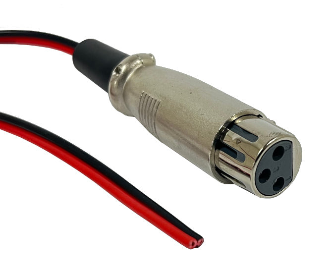 Lead Xlr 3 Way Socket Open End 2m Lead 002