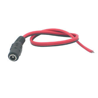 2.5mm Dc Plug In Line Open End Lead Straight 180349 - Livestainable.co.za