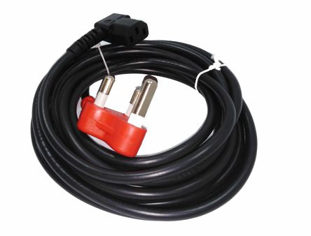 C13 Socket R/A Dedicated Power Lead Iec 3 Pin Plugtop 4m Pc Mae6 D9 Rcic13 Bk4