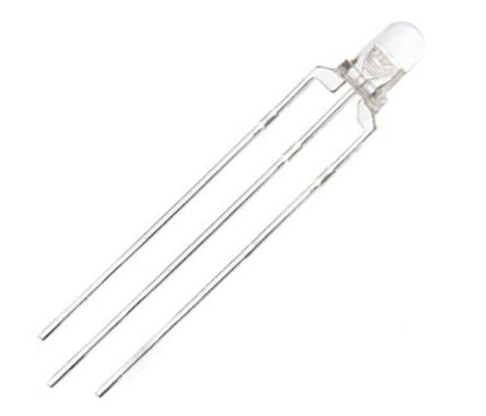 Led 3 Mm Frosted 3 Pin Red & Blue Com. Cat 181491