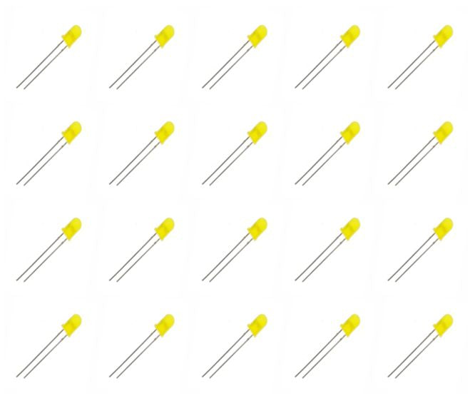 Blink 5mm Round Difused Yellow Led 500mcd 2.4 V 590nm 1 K/Bag Lr5 By