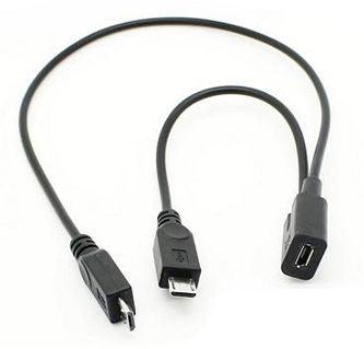 Micro Usb Y Cable, 1x Data & 1x Power U 2 C 076 - Livestainable.co.za