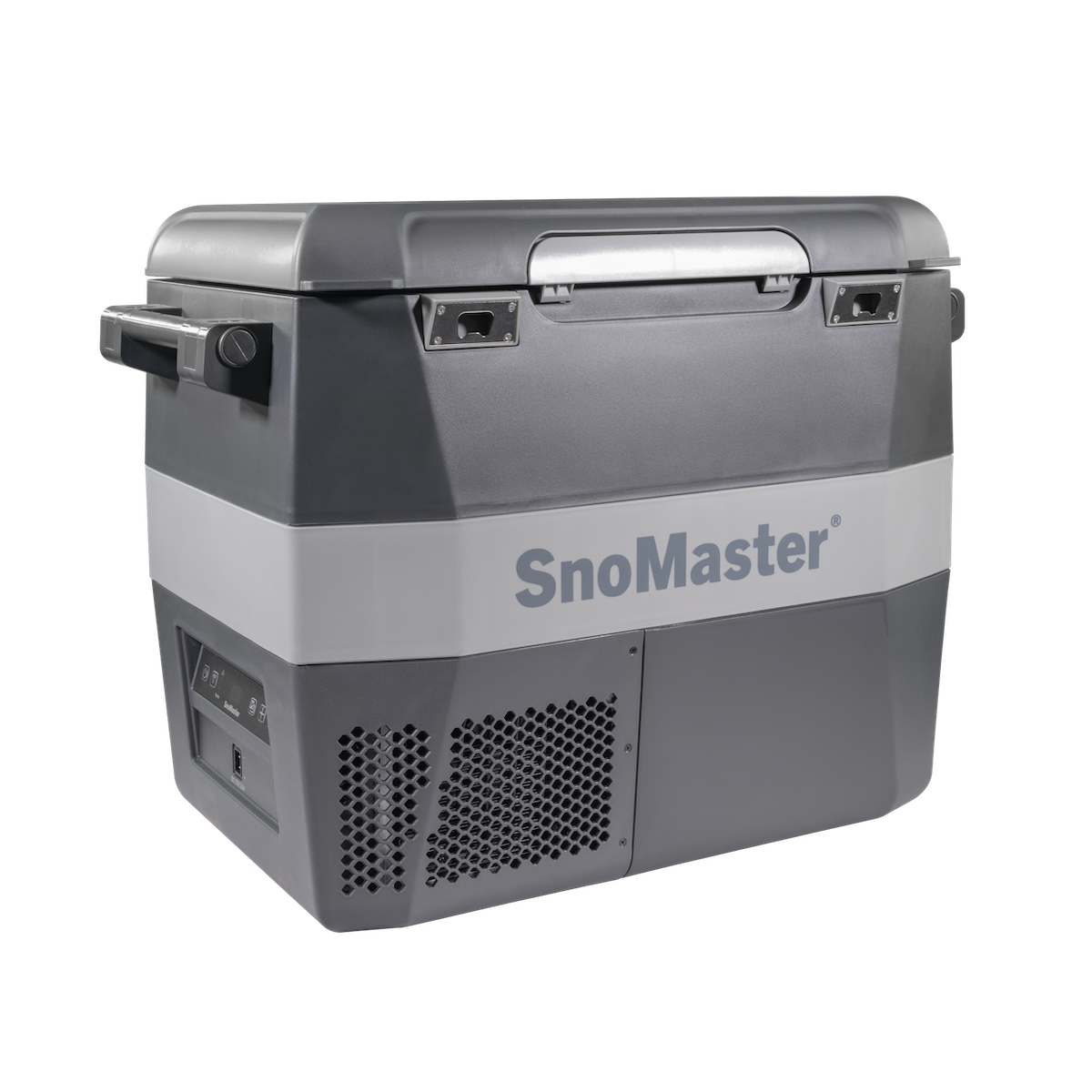 SnoMaster - 54L Plastic Portable Fridge/Freezer DC With 220V Power Adapter - Grey