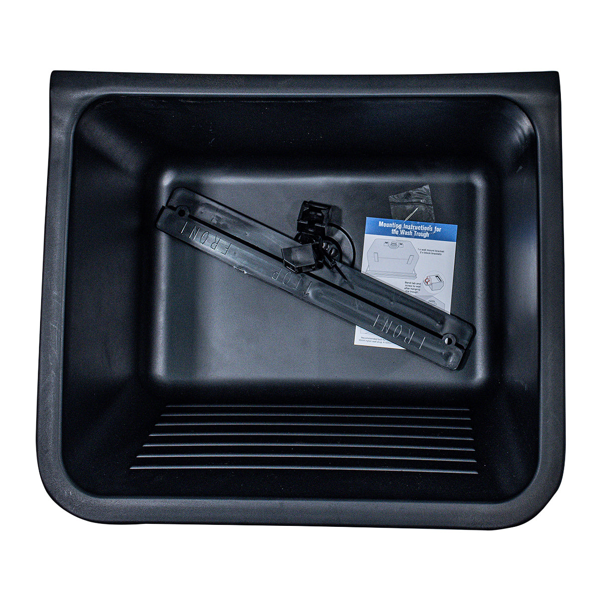 Wash Trough Single Bowl Pvc Black Incl Bracket