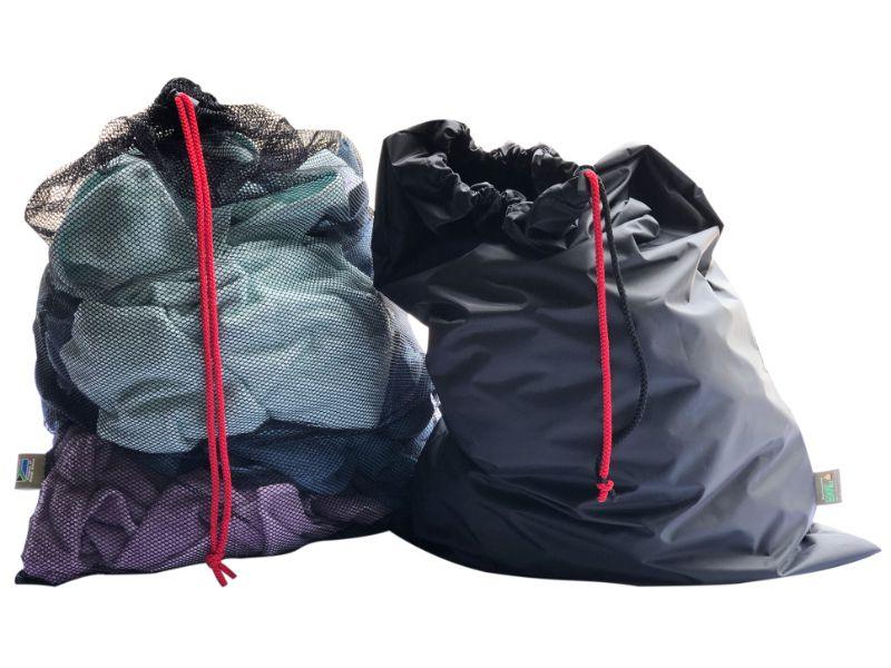 Camp Cover Laundry Bags Netting Taffeta 2-Set Black - Livestainable.co.za