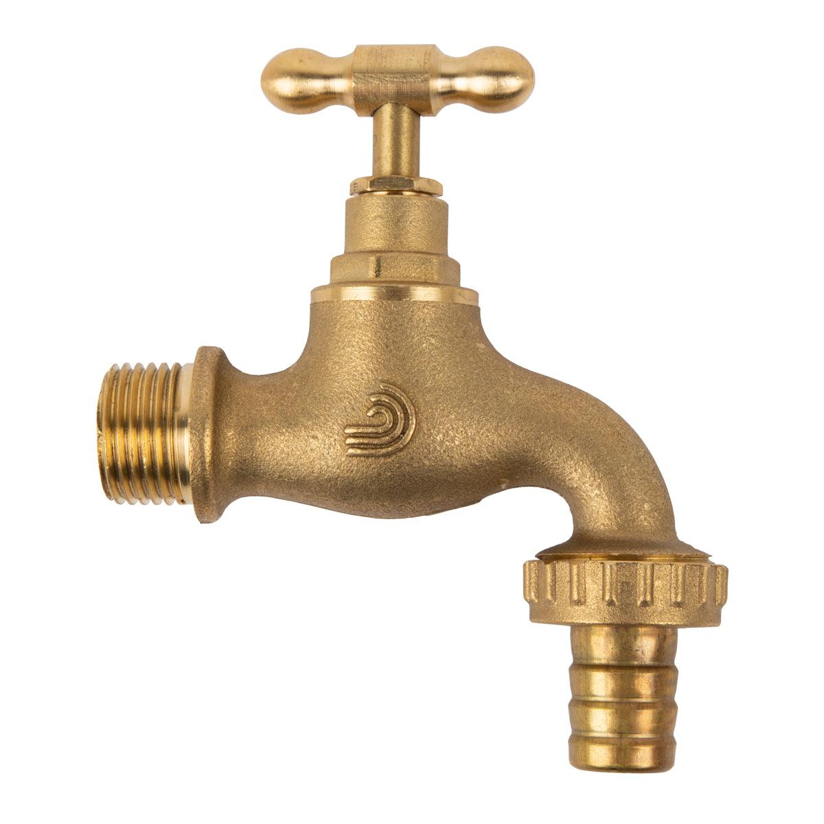 Torrenti Bibcock Tap Brass Std 15 Mm X 1/2 Inch - Livestainable.co.za