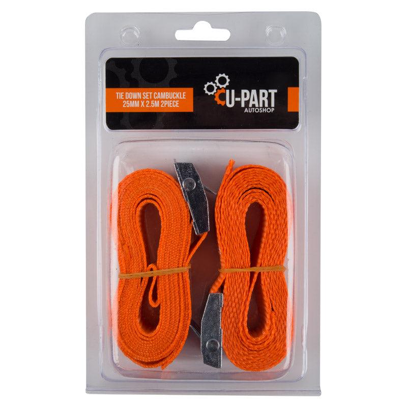 U Part Tie Down Set Cambuckle 25 Mm 2.5 M 2 Pc - Livestainable.co.za