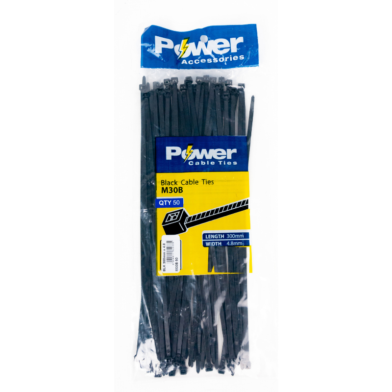 Power Cable Ties 300mm X 4.8 Mm Pk 50 - Livestainable.co.za