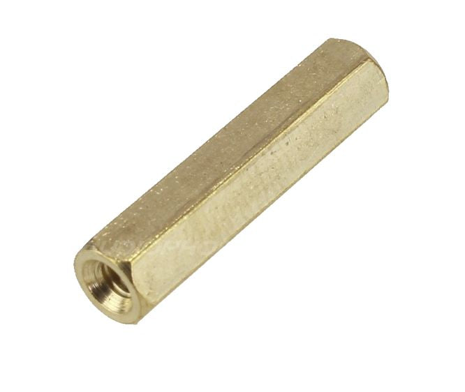 Hex Spacer Brass Fem Fem M3x30mm F F M3x30 Brass