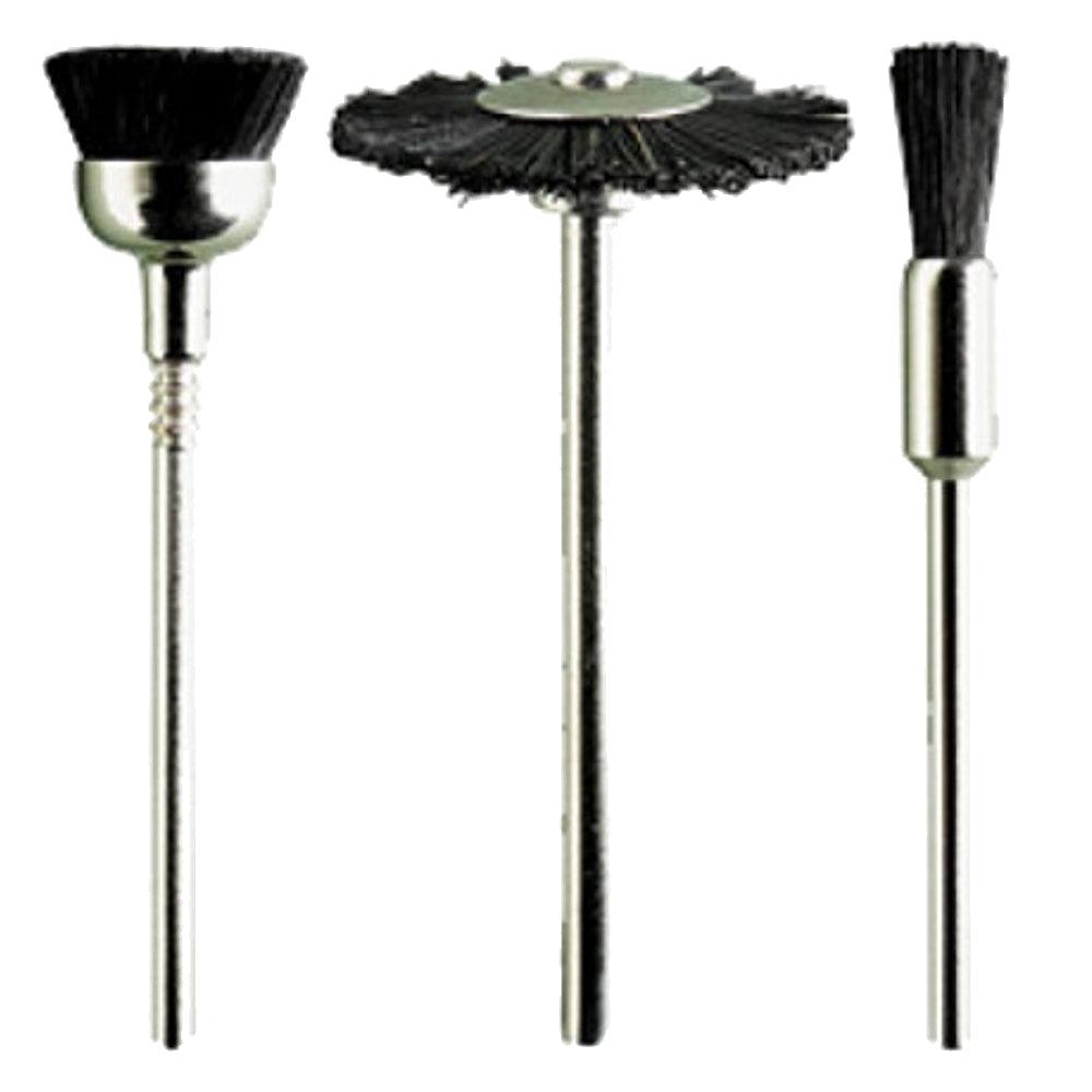 Assorted Black Bristle Brushes. 3 Pcs - Livestainable.co.za