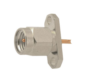 Sma Plug P/Mnt Rect 2 Hole M5009