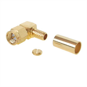 Sma Plug R/A Crimp Rg58 5mm Gold M5037 Lz