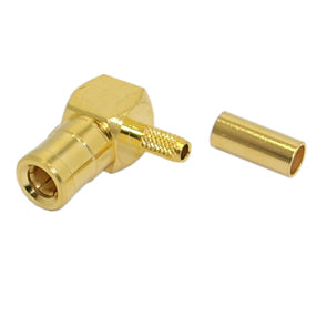 Smb Socket R/A Crimp Rg174, Gold M5160 P