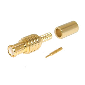 Mcx Plug Mini Crimp Rg174 3 Pc, Gold M52150 P