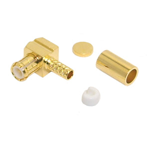 Mcx Plug Mini Crimp R/A Rg174 U, Gold M52156 P