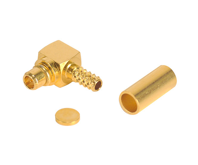 Mmcx Plug(micro) Crimp R/A Rg174, Gold M52306 P