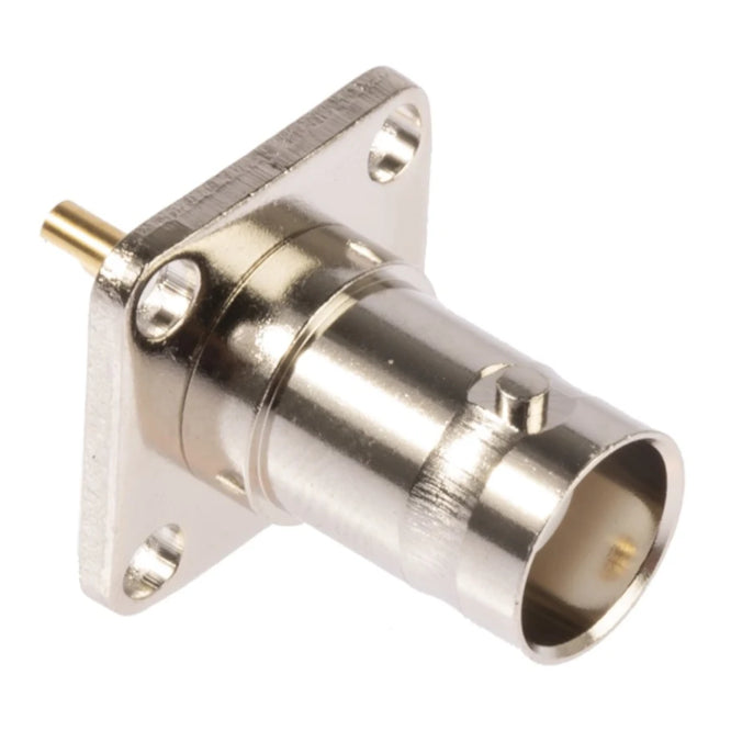 Bnc Socket Panel Flange Mount Solder Sq 4 Hole M5543 T